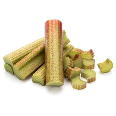 Beyaz arka plan kesme izole ravent kök 