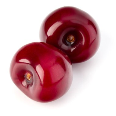 Beyaz arka plan kesme izole tatlı olgun kiraz