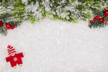 Noel tebrik kartı. Kopya alanı ile Noel sınır. Noel 