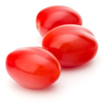 Beyaz arka plan üzerinde izole taze erik domates