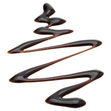 Balsamik sirke krem beyaz arka plan üzerinde izole. İtalyan sal