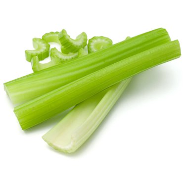 Beyaz arka plan kes şunu om kereviz sapı demet izole.