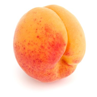 Beyaz arka plan kesme izole bir kayısı