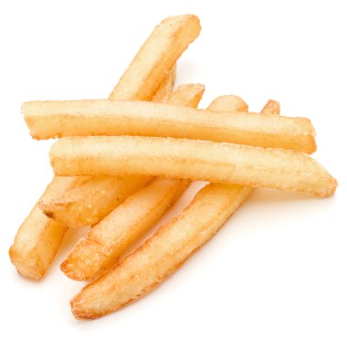 Fransız kızarmış patates beyaz arka plan üzerinde izole