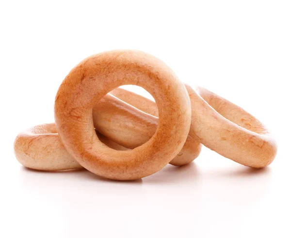 Bröd Ring Eller Baranka Isolerad Vit Bakgrund Cutout — Stockfoto