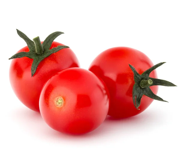 Beyaz arka planda izole edilmiş taze kiraz domatesi. — Stok fotoğraf