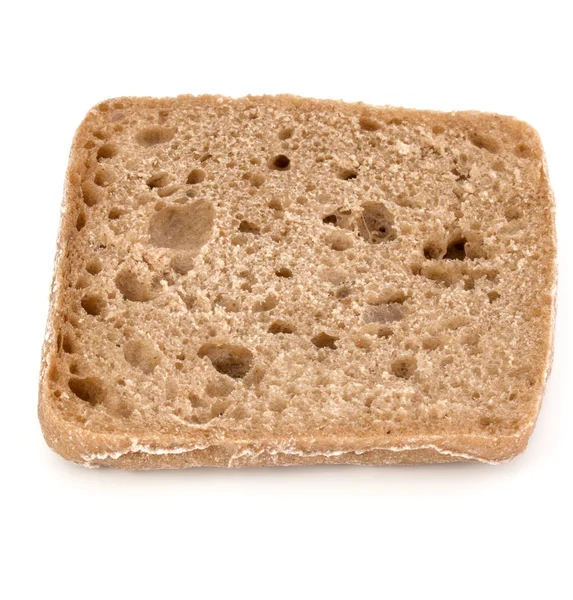 Gesneden Ciabatta Brood Geïsoleerd Een Witte Achtergrond Uitgesneden — Stockfoto