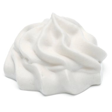 Beyaz arka plan kesme izole çırpılmış krem girdap