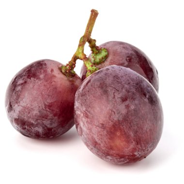 Beyaz arka plan kesme izole kırmızı üzüm dut grup 