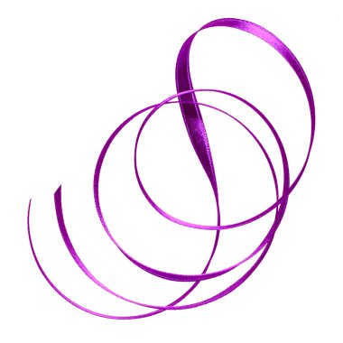 Beyaz adam izole lavanta renkli parlak saten şerit