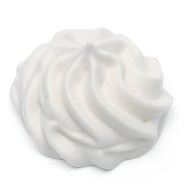 Beyaz arka plan kesme izole çırpılmış krem girdap