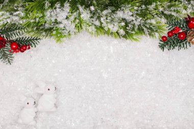 Noel tebrik kartı. Kopya alanı ile Noel sınır. Noel 