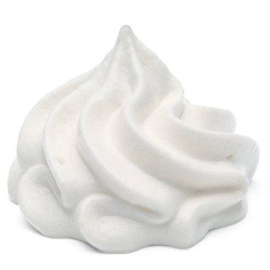 Beyaz arka plan kesme izole çırpılmış krem girdap
