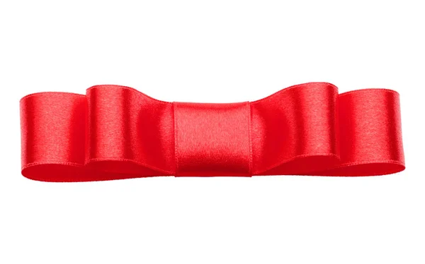 Arco presente vermelho festivo isolado no recorte de fundo branco — Fotografia de Stock