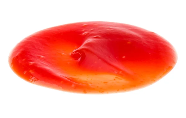 Томатный соус, кетчуп изолирован на белом фоне — стоковое фото