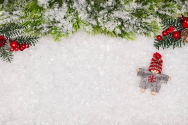 Noel tebrik kartı. Kopya alanı ile Noel sınır. Noel 