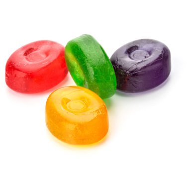 Şeker, şeker veya suga haşlanmış dört renkli meyve sert şeker