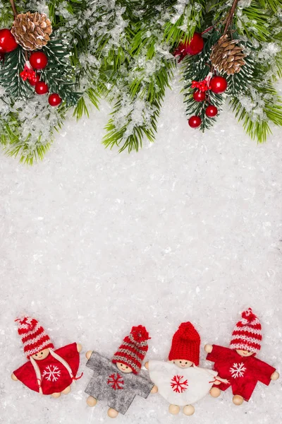 Tarjeta de felicitación navideña. Frontera de Navidad con espacio para copias. Noel. —  Fotos de Stock