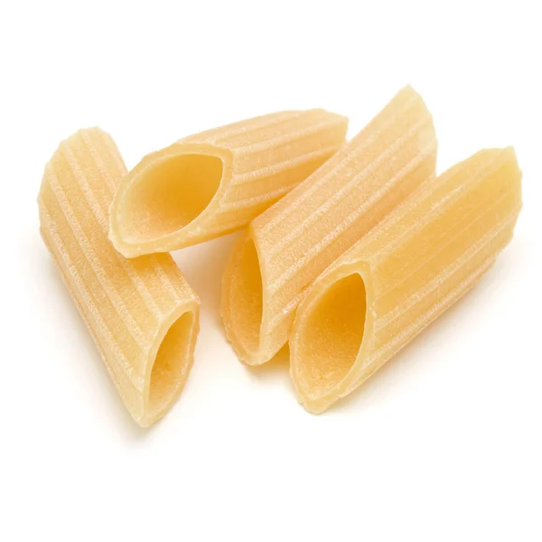 Italiensk Pasta Isolerad Vit Bakgrund Pennoni Penne Rigate — Stockfoto