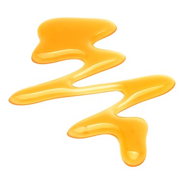 İzole üzerinde beyaz arka plan tatlı bal damlar. Damla şurubu damlacık, nektar.