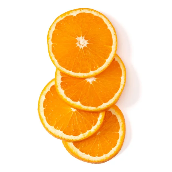 Fetta Frutta Arancione Isolata Sfondo Bianco Primo Piano Esperienza Alimentare — Foto Stock