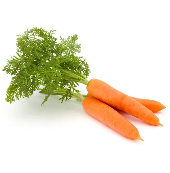 Морква Овоч Листям Ізольовані Білому Тлі Вирізання — стокове фото