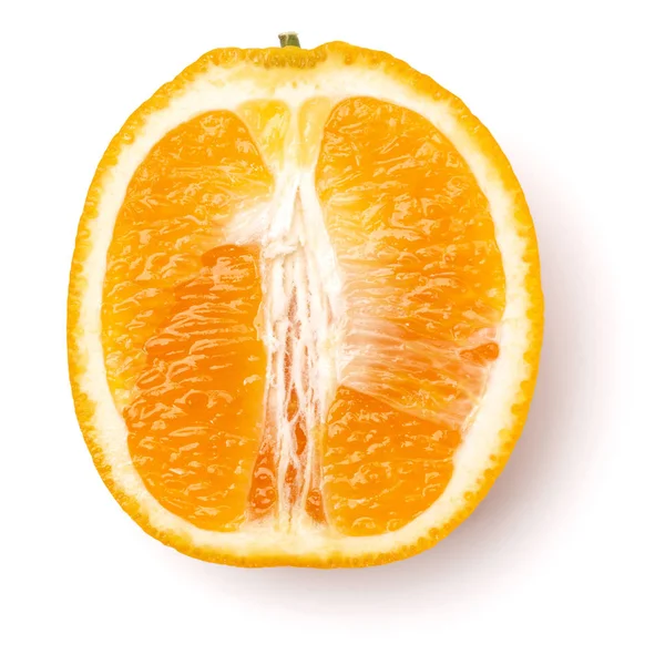 Mitad Fruta Naranja Aislada Sobre Fondo Blanco Primer Plano Fondo — Foto de Stock