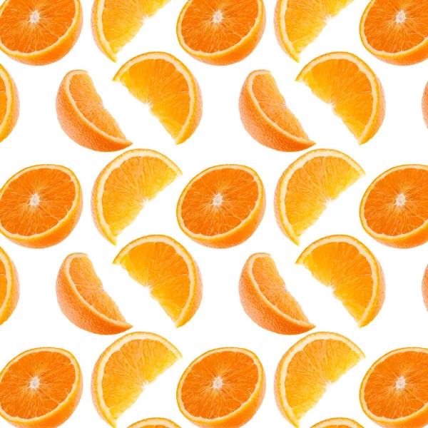 Orange Segments Isolated White Background Food Background — Stock Photo, Image