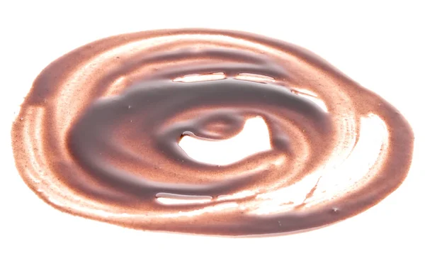 Gota Jarabe Chocolate Aislado Sobre Fondo Blanco —  Fotos de Stock