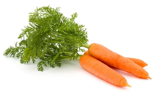 Karottengemüse Mit Blättern Isoliert Auf Weißem Hintergrund Ausschnitt — Stockfoto