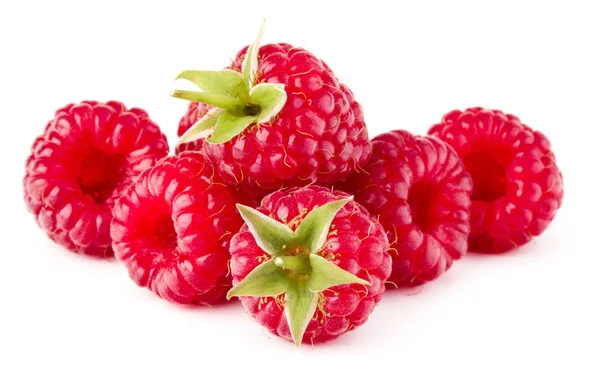 Ripe Raspberry Raspberries Isolated White Background Close Royalty Free Stock Images