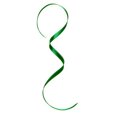 Beyaz arka plan üzerinde izole parlak saten şerit.