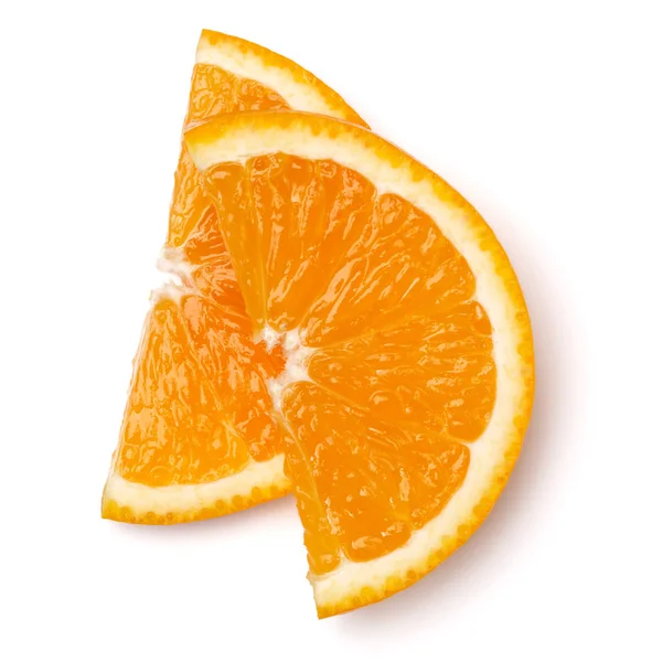 Pomerančové Plátky Ovoce Izolované Bílém Pozadí — Stock fotografie