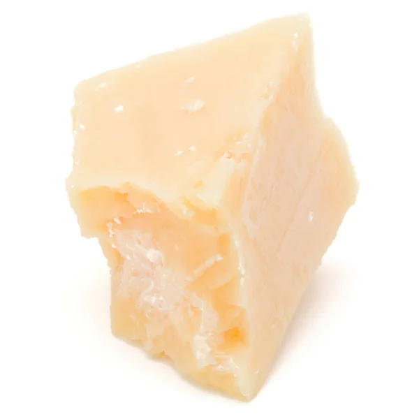 Parmezán Cheeseisolated Fehér Háttér — Stock Fotó