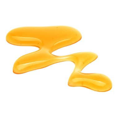 İzole üzerinde beyaz arka plan tatlı bal damlar. Damla şurubu damlacık, nektar.