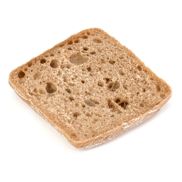 Krojonego Chleba Ciabatta Białym Tle Białym Tle Wyciąć — Zdjęcie stockowe