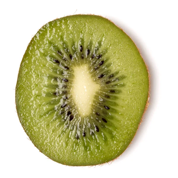 En Kiwi frukt skiva isolerad på vit bakgrund närbild. Kiwif — Stockfoto