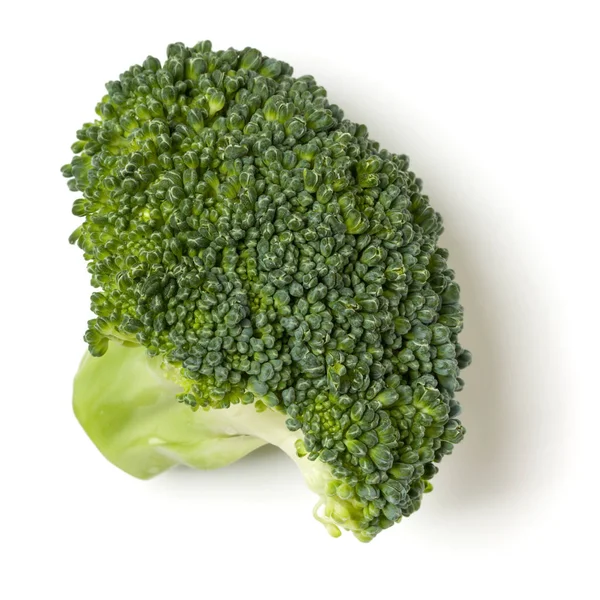 Brócoli aislado sobre fondo blanco. Vista superior, plano . —  Fotos de Stock