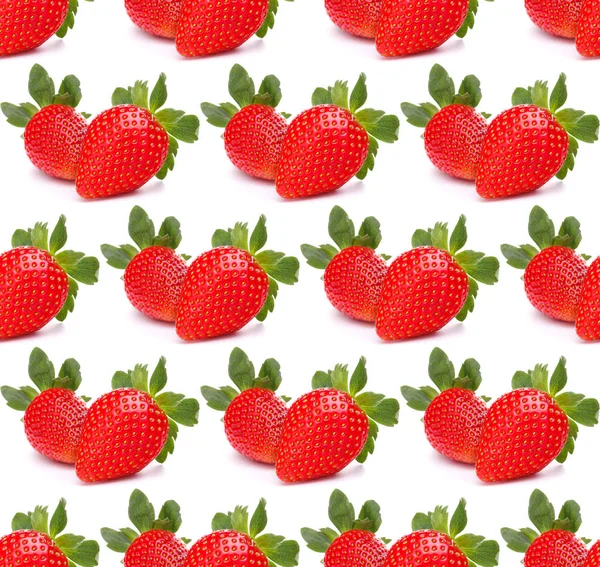 흰색 배경 컷 아웃에 고립 된 딸기. 원활한 음식 pa — 스톡 사진