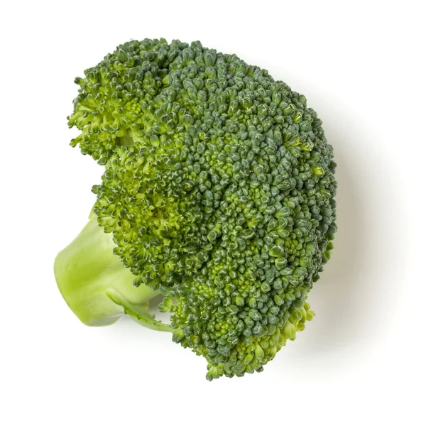 Broccoli isolati su fondo bianco. Vista dall'alto, piatta . — Foto Stock