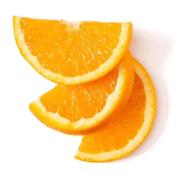 Diseño de rebanada de fruta naranja aislado sobre fondo blanco . — Foto de Stock