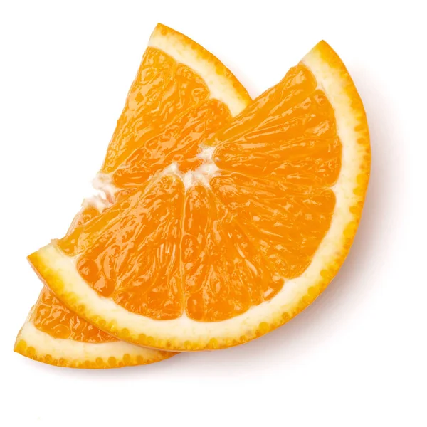 オレンジフルーツスライスは、白い背景のクローズアップに分離しました。食品b — ストック写真