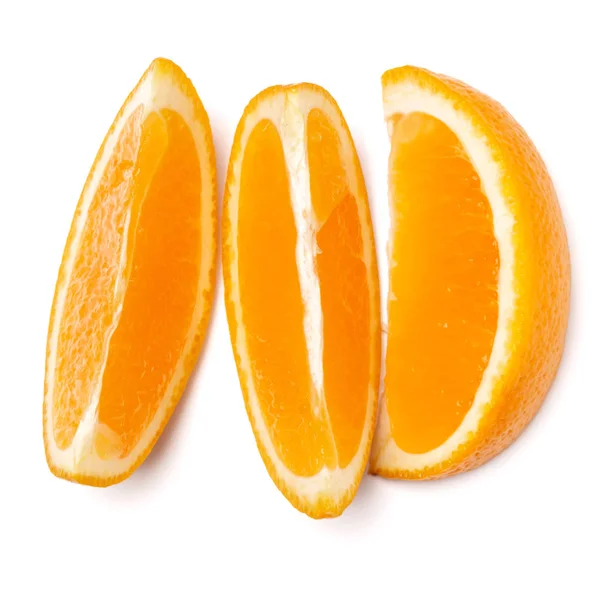 Orange fruit slice  isolated on white background closeup. Food b — Stock Photo, Image