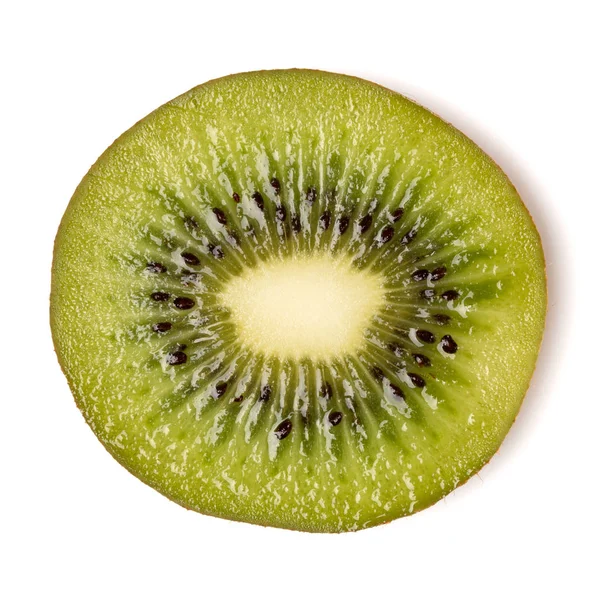 Una fetta di kiwi isolato su sfondo bianco primo piano. Kiwif — Foto Stock