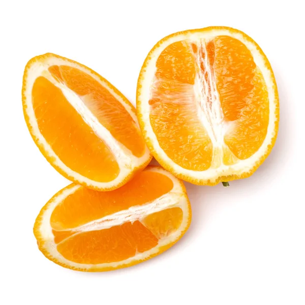 Orange fruit slice  isolated on white background closeup. Food b — Stock Photo, Image