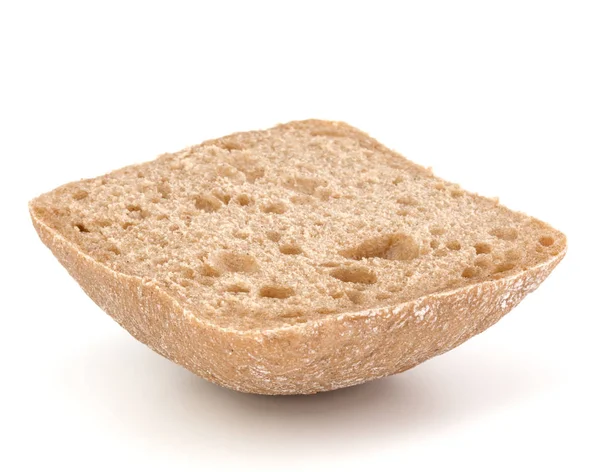 Kes şunu beyaz arka plan üzerinde izole Ciabatta ekmeği dilimlenmiş — Stok fotoğraf