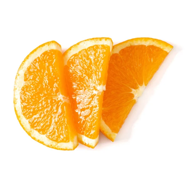 Orange fruit slice  isolated on white background closeup. Food b — Stock Photo, Image