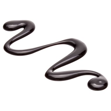 Beyaz arkaplanda izole edilmiş çikolata şurubu damlası