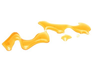 İzole üzerinde beyaz arka plan tatlı bal damlar. Şurubu damlacık, n