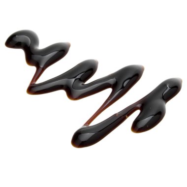 Balsamik sirke krem beyaz arka plan üzerinde izole. İtalyan sal